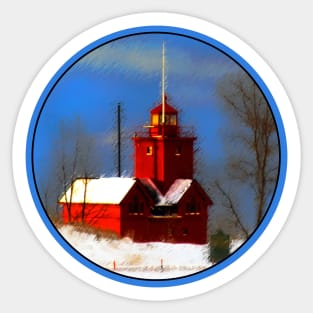 Big Red Lighthouse, Holland Michigan Sticker